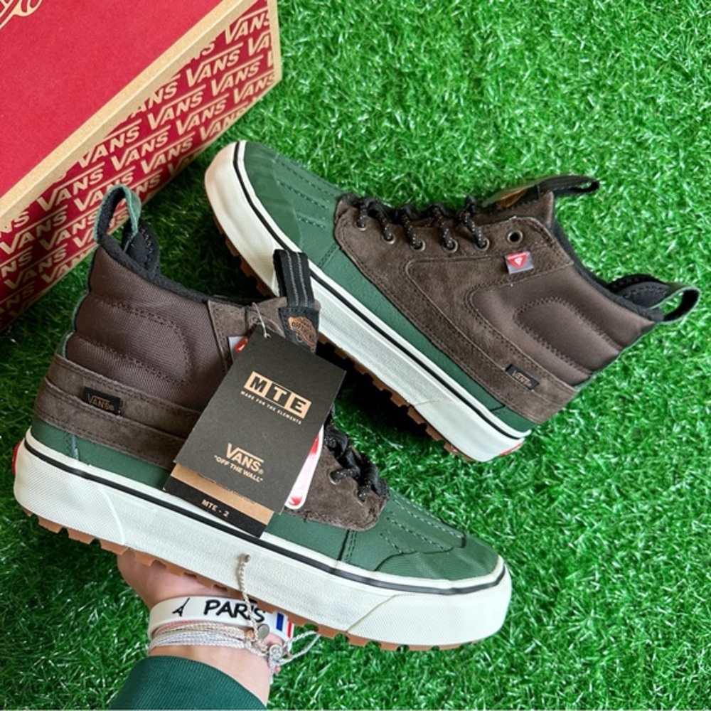 Vans Sk8 Hi Del Pato Met Brown / Green